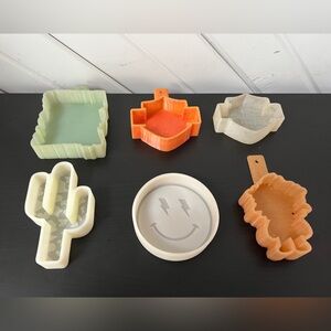 Lot of 6 Used Freshie Silicon Molds Harley, Smile, Cactus